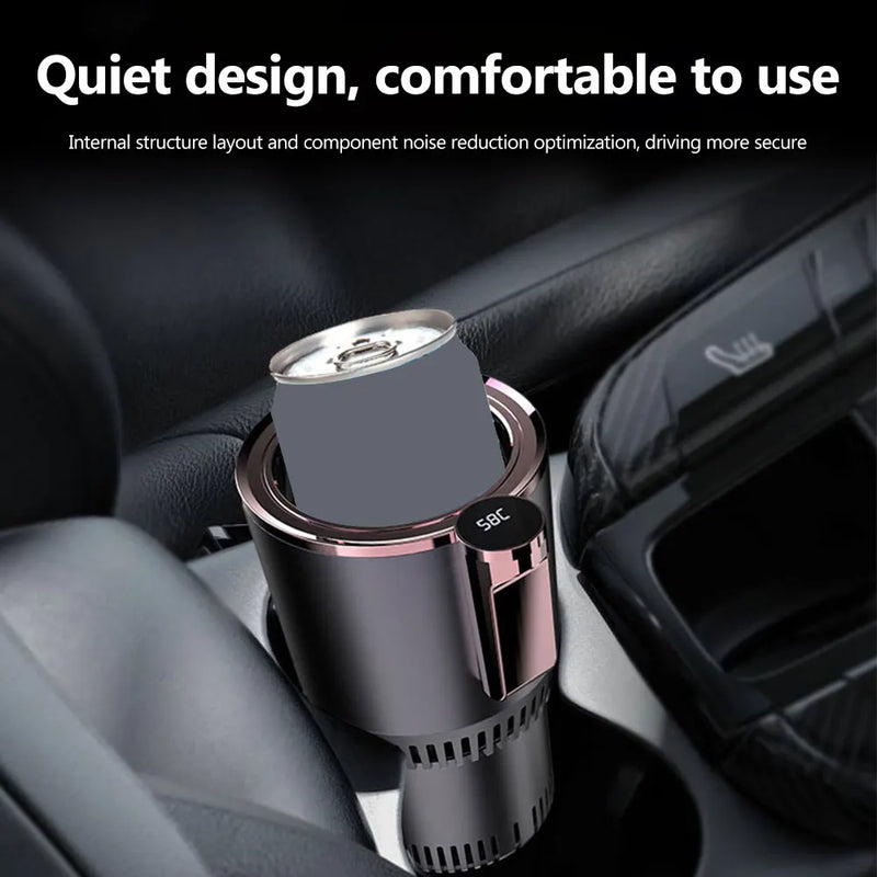 Porta-copos inteligente para carro, quente e frio, com display digital de temperatura