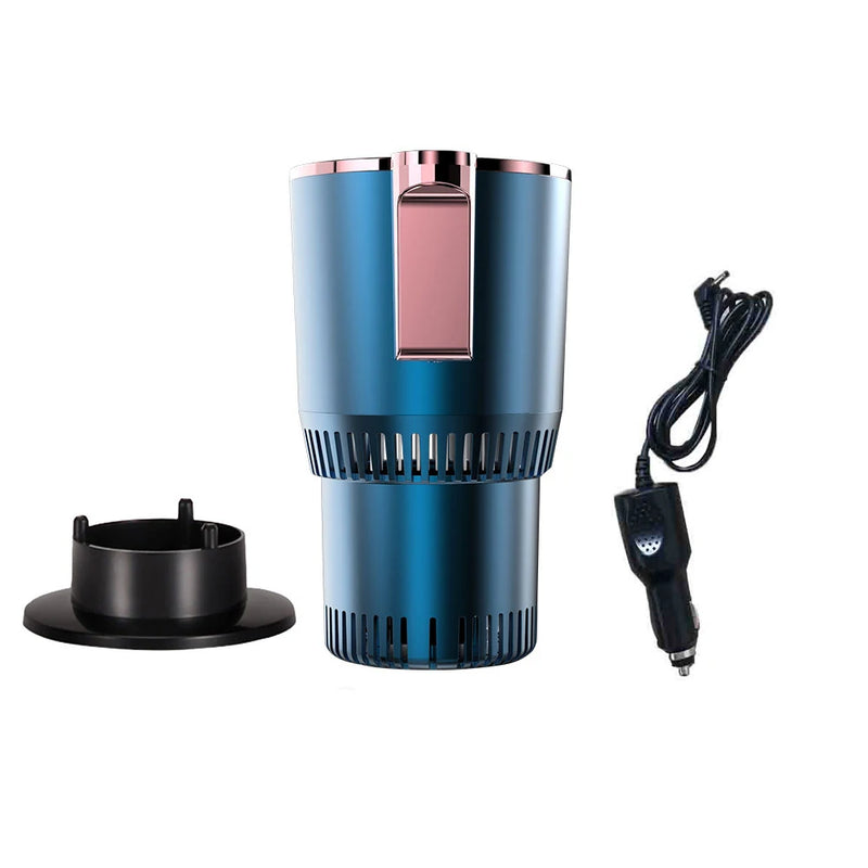 Porta-copos inteligente para carro, quente e frio, com display digital de temperatura